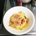 クックK6D0ZX☆'s cooksnap of when they made ✨ひと手間かけた桃と生ハムの冷製パスタ✨.