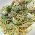 Laioikipi's cooksnap of when they made えびとアボカドの簡単クリームパスタ.
