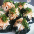 ひなたこやき's cooksnap of when they made 握らずふんわり✿花むすび.