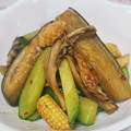 クックP3Z5B5☆'s cooksnap of when they made 茄子と胡瓜とエノキのピリ辛オイスター炒め.