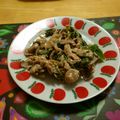 komutatata's cooksnap of when they made セロリの葉と豚こまいため.
