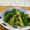 赤い電話's cooksnap of when they made 豆板醤でピリ辛☆きゅうりのおつまみ.