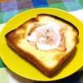 とこきち's cooksnap of when they made 朝食に簡単♪ハムエッグなマヨトースト.