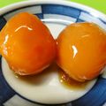 yamabuki1's cooksnap of when they made 冷凍卵で・壊れる失敗なしの卵黄醤油漬け.