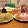 kazumimumi's cooksnap of when they made アナと雪の女王 戴冠式のドームケーキ.