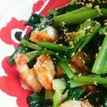 ぱんちゃん0526's cooksnap of when they made 超簡単！エビと小松菜の炒めもの☆.