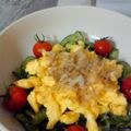 メガネりょん's cooksnap of when they made 夏の定番　塩もみキュウリのフワフワ卵かけ.