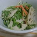 まいめる0720's cooksnap of when they made しゃっきりレンコンと水菜のごまマヨサラダ.
