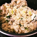 itsuk's cooksnap of when they made きのこと青菜の炊き込みごはん.