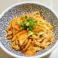 がりさん's cooksnap of when they made ランチにパパっと♥豚キムチの焼きうどん.