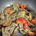 sheher's cooksnap of when they made 米茄子でピリ辛豚炒め♪.