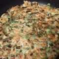 rikihaha's cooksnap of when they made 桜海老のネギ焼き（お好み焼き風）.