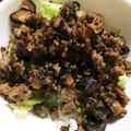 ゆふー☆'s cooksnap of when they made 合挽ミンチと干し椎茸の中華そぼろ丼.
