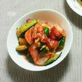 ちきakki's cooksnap of when they made ＊たこときゅうりのキムチ和え＊.