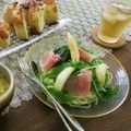 htmrk's cooksnap of when they made 桃と生ハムの冷たいパスタ.