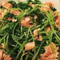 YASTN's cooksnap of when they made 余った味付けいなりで！豆苗和え.