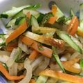chvy's cooksnap of when they made 人参大根きゅうり大葉ちくわで♪しりしり♪.