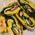 たまごアイス！'s cooksnap of when they made 可愛くて美味しい♡大葉と海苔入り卵焼き♡.