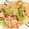 うちは一族's cooksnap of when they made 簡単！ぱらぱらレタスチャーハン.