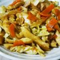 main73's cooksnap of when they made 焼肉のタレで鶏胸肉とキャベツの炒め物.