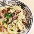 kotopipi✩'s cooksnap of when they made 超簡単うどんカルボナーラ.
