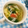 ととろ＆めい's cooksnap of when they made チンゲンサイとかにかまの中華スープ.