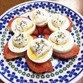 YUKIKI☆'s cooksnap of when they made トマトと茹で卵でクリームチーズの前菜.