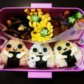 YesYU's cooksnap of when they made おにぎりトリオ♪簡単!！キャラ弁♪.