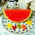 Obanse's cooksnap of when they made お砂糖なし！ぷるりん丸ごとスイカゼリー.