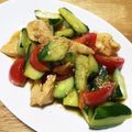 そうけいゆう's cooksnap of when they made 簡単♪きゅうりと胸肉(ササミ)のサラダ☆.