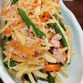 saku_ra4's cooksnap of when they made 三色野菜と挽肉の焦がし醤油炒め.