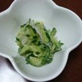 かいたまま's cooksnap of when they made キュウリと縮緬雑魚の‥酢味噌あえ.