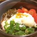 ろんどなー's cooksnap of when they made もずくスープをかけたネバネバ野菜小丼.
