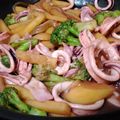 真弥家's cooksnap of when they made いかとじゃがいものガリバタ醤油炒め。.