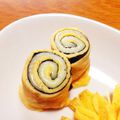 rahoo's cooksnap of when they made ■卵1個でお弁当■チーズ海苔巻き卵焼き■.