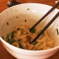 学力底辺のデフ's cooksnap of when they made お月見！？茹でたうどんまんまで釜玉うどん.