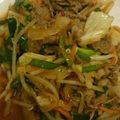 precious☆'s cooksnap of when they made ラム肉人参もやし舞茸の焼肉のタレ焼き.