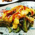 inyako's cooksnap of when they made ゴーヤとふわふわ卵の甘酢あんかけ.