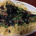 どんちゃんまる's cooksnap of when they made 簡単&激ウマ！梅シソ納豆パスタ.