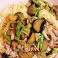 ＊＋＊miho＊＋＊'s cooksnap of when they made 豚バラと茄子の和風パスタ.