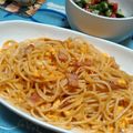海璃（かいり）'s cooksnap of when they made 簡単♪ベーコンとたまごの炒めパスタ♪.