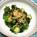クックIKDMZ5☆'s cooksnap of when they made 栄養満点！オクラ・わかめ・しらすの和え物.