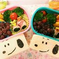 こゆきたけ's cooksnap of when they made キャラ弁★スヌーピーのまるぱんサンド.