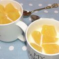 ☆yopipi's cooksnap of when they made 杏仁プリンと桃のデザート.