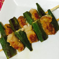 にちぃ's cooksnap of when they made 豚とオクラの串焼き♪.