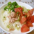 rieglay's cooksnap of when they made トマト＆ツナのぶっかけそうめん.