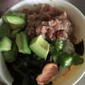 kijuhyt's cooksnap of when they made まぐろのたたきとねばねば3種丼！卵のせ♡.