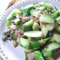 ゆうなゆ's cooksnap of when they made きゅうりとツナの炒め物.