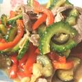 slalasala's cooksnap of when they made ゴーヤとなすの豚肉味噌炒め.