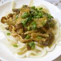 rieglay's cooksnap of when they made 豚バラとナスの味噌冷やしうどん.